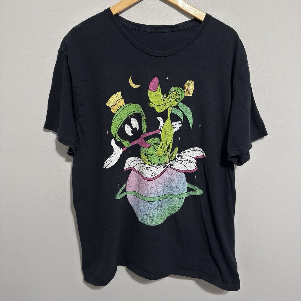 Vintage Y2K Looney Tunes Marvin The Martian Warner Bros T Shirt Size 2XL